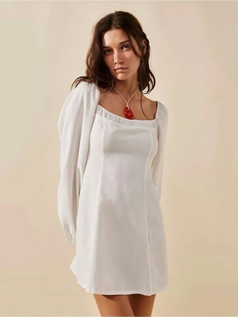 Free People Forget Me Not Mini Dress in Ivory